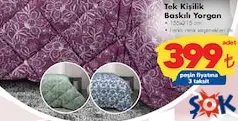 TEK KİŞİLİK BASKILI YORGAN